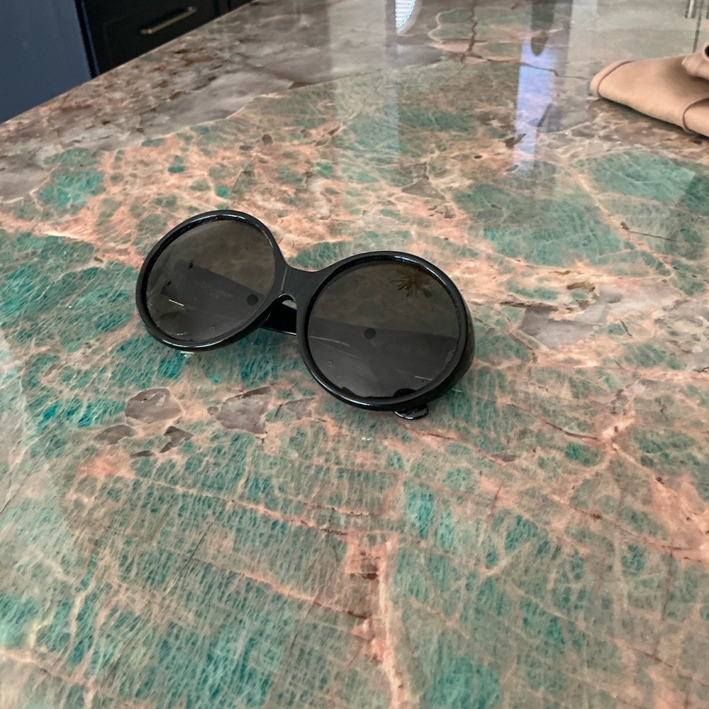 YSL Round Black Sunglasses